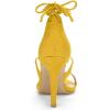 imageAllegra K Womens Stiletto Heel Laceup SandalsYellow