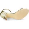 imageAllegra K Womens Stiletto Heels Rhinestone Ankle Strap SandalsGold