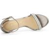 imageAllegra K Womens Stiletto Heels Rhinestone Ankle Strap SandalsGunmetal