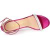imageAllegra K Womens Stiletto Heels Rhinestone Ankle Strap SandalsHot Pink