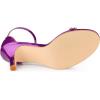 imageAllegra K Womens Stiletto Heels Rhinestone Ankle Strap SandalsPurple