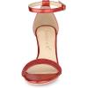 imageAllegra K Womens Stiletto Heels Rhinestone Ankle Strap SandalsRed