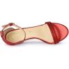 imageAllegra K Womens Stiletto Heels Rhinestone Ankle Strap SandalsRed