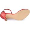 imageAllegra K Womens Stiletto Heels Rhinestone Ankle Strap SandalsRed