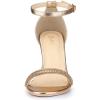 imageAllegra K Womens Stiletto Heels Rhinestone Ankle Strap SandalsRose Gold