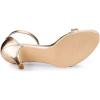 imageAllegra K Womens Stiletto Heels Rhinestone Ankle Strap SandalsRose Gold