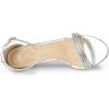 imageAllegra K Womens Stiletto Heels Rhinestone Ankle Strap SandalsSilver