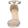 imageAllegra K Womens Stiletto Heels Rhinestone Ankle Strap SandalsSilver