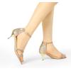 imageAllegra K Womens Stiletto Kitten Heels Glitter Heel SandalsGold