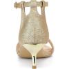 imageAllegra K Womens Stiletto Kitten Heels Glitter Heel SandalsGold