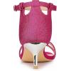 imageAllegra K Womens Stiletto Kitten Heels Glitter Heel SandalsHot Pink