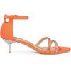 imageAllegra K Womens Stiletto Kitten Heels Glitter Heel SandalsOrange