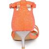 imageAllegra K Womens Stiletto Kitten Heels Glitter Heel SandalsOrange