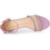imageAllegra K Womens Stiletto Kitten Heels Glitter Heel SandalsPink