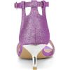 imageAllegra K Womens Stiletto Kitten Heels Glitter Heel SandalsPurple