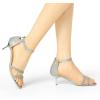 imageAllegra K Womens Stiletto Kitten Heels Glitter Heel SandalsSilver