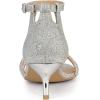 imageAllegra K Womens Stiletto Kitten Heels Glitter Heel SandalsSilver