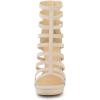 imageAllegra K Womens Stiletto Platform Heels Strappy Gladiator Heel SandalsBeige