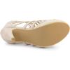 imageAllegra K Womens Stiletto Platform Heels Strappy Gladiator Heel SandalsBeige