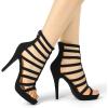 imageAllegra K Womens Stiletto Platform Heels Strappy Gladiator Heel SandalsBlack