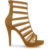 imageAllegra K Womens Stiletto Platform Heels Strappy Gladiator Heel SandalsBrown