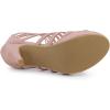 imageAllegra K Womens Stiletto Platform Heels Strappy Gladiator Heel SandalsDust Pink