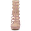 imageAllegra K Womens Stiletto Platform Heels Strappy Gladiator Heel SandalsDust Pink
