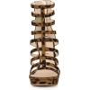 imageAllegra K Womens Stiletto Platform Heels Strappy Gladiator Heel SandalsLeopard