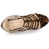 imageAllegra K Womens Stiletto Platform Heels Strappy Gladiator Heel SandalsLeopard