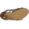 imageAllegra K Womens Stiletto Platform Heels Strappy Gladiator Heel SandalsLeopard