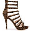 imageAllegra K Womens Stiletto Platform Heels Strappy Gladiator Heel SandalsLeopard