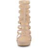 imageAllegra K Womens Stiletto Platform Heels Strappy Gladiator Heel SandalsNude