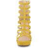 imageAllegra K Womens Stiletto Platform Heels Strappy Gladiator Heel SandalsYellow
