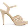 imageAllegra K Womens Strappy Platform Heels Stiletto Heel SandalsBeige