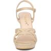 imageAllegra K Womens Strappy Platform Heels Stiletto Heel SandalsBeige