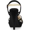 imageAllegra K Womens Strappy Platform Heels Stiletto Heel SandalsBlack