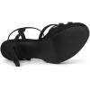 imageAllegra K Womens Strappy Platform Heels Stiletto Heel SandalsBlack