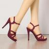 imageAllegra K Womens Strappy Platform Heels Stiletto Heel SandalsBurgundy
