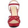 imageAllegra K Womens Strappy Platform Heels Stiletto Heel SandalsRed