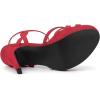 imageAllegra K Womens Strappy Platform Heels Stiletto Heel SandalsRed