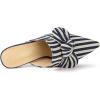 imageAllegra K Womens Stripe Bow Pointed Toe Block Heel Slides MulesBlue