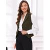 imageAllegra K Womens Suit Vest Double Breasted Business Lapel Dressy Waistcoat VestArmy Green