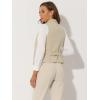 imageAllegra K Womens Suit Vest Double Breasted Business Lapel Dressy Waistcoat VestBeige