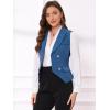 imageAllegra K Womens Suit Vest Double Breasted Business Lapel Dressy Waistcoat VestBlue Gray