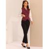 imageAllegra K Womens Suit Vest Double Breasted Business Lapel Dressy Waistcoat VestBurgundy