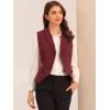 imageAllegra K Womens Suit Vest Double Breasted Business Lapel Dressy Waistcoat VestBurgundy