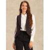 imageAllegra K Womens Suit Vest Double Breasted Business Lapel Dressy Waistcoat VestCoffee
