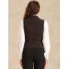 imageAllegra K Womens Suit Vest Double Breasted Business Lapel Dressy Waistcoat VestCoffee
