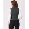imageAllegra K Womens Suit Vest Double Breasted Business Lapel Dressy Waistcoat VestDark Gray