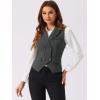 imageAllegra K Womens Suit Vest Double Breasted Business Lapel Dressy Waistcoat VestDark Gray
